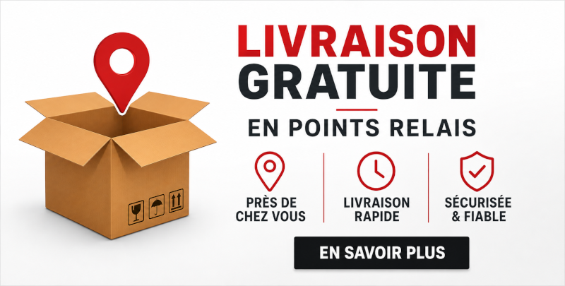 Livraison gratuite en point relais !